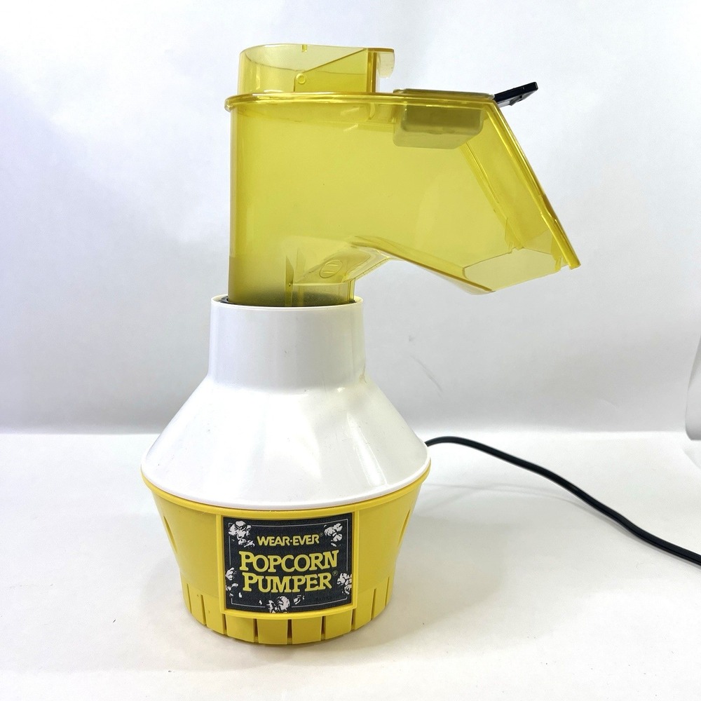 Wear Ever Popcorn Pumper 73000 Hot Air Popper Butter Dish Tested Works